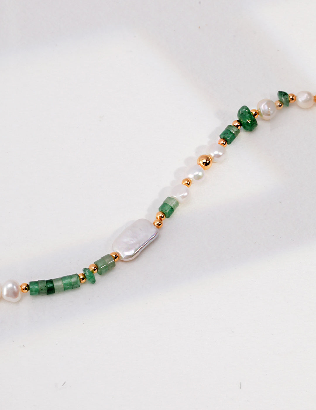Pearl Necklace with Aventurine